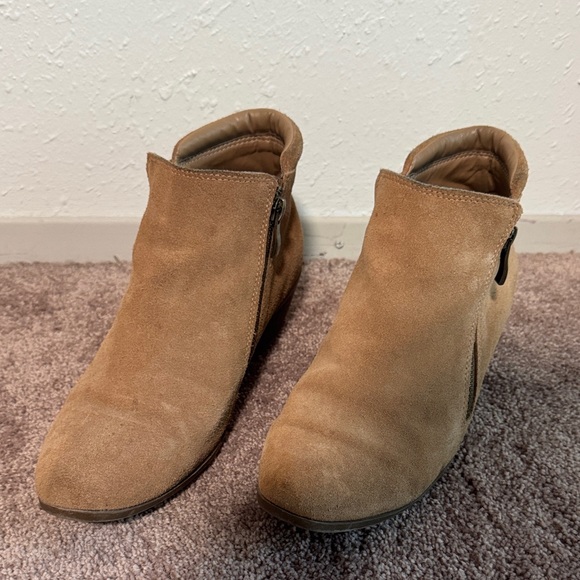 Tan Suede Ankle Boots - Picture 4 of 5